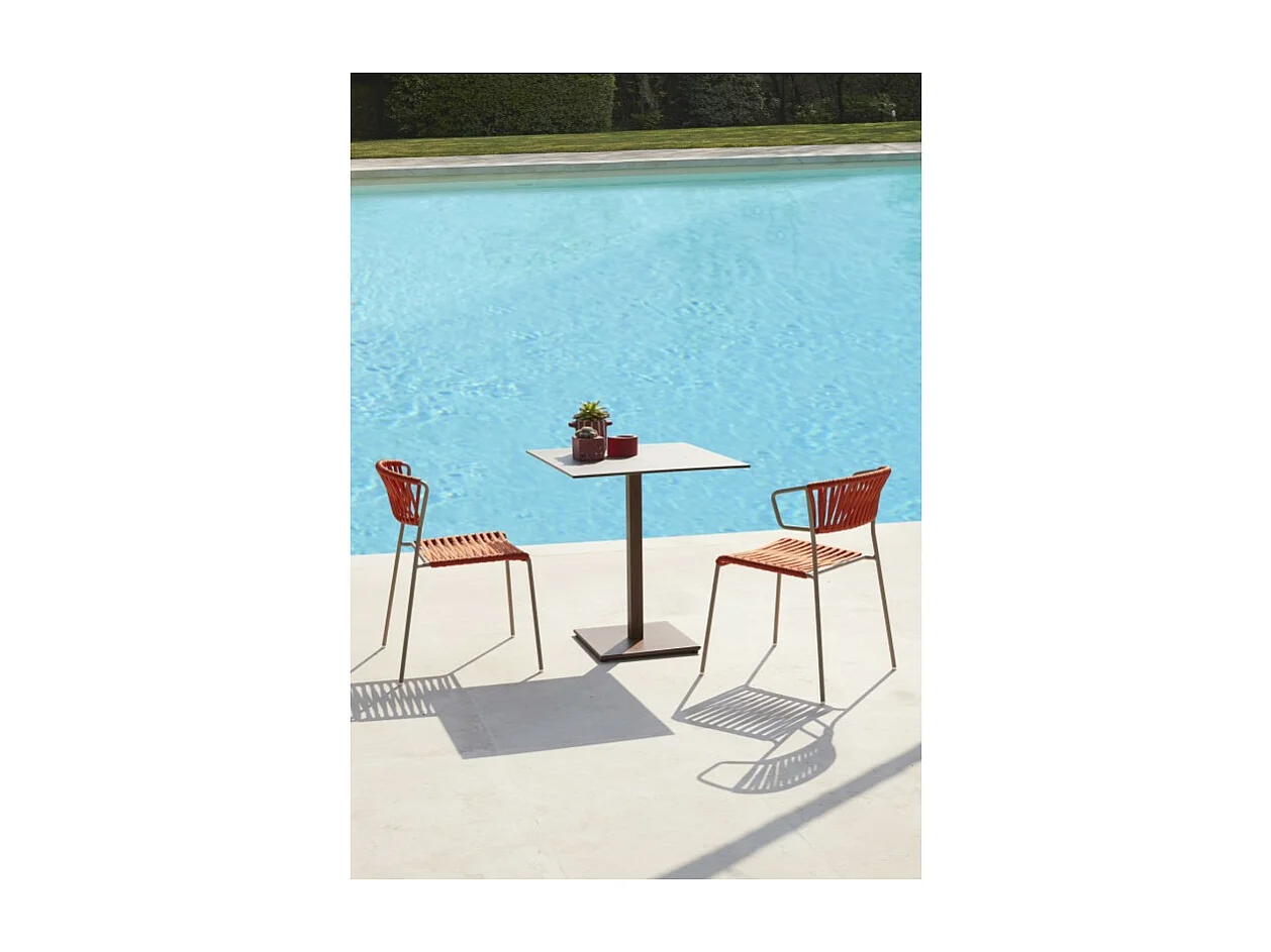 Lot de deux chaises indoor outdoor Filo cadre beige