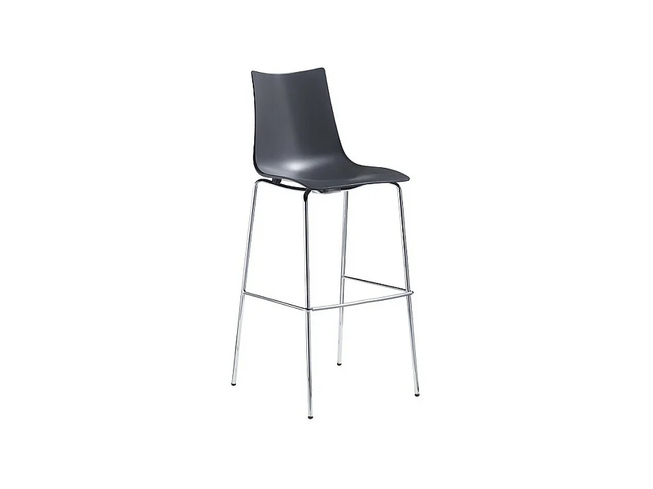 2 Tabourets de bar design - ZEBRA TECHNOPOLYMER 80cm - lot de 2