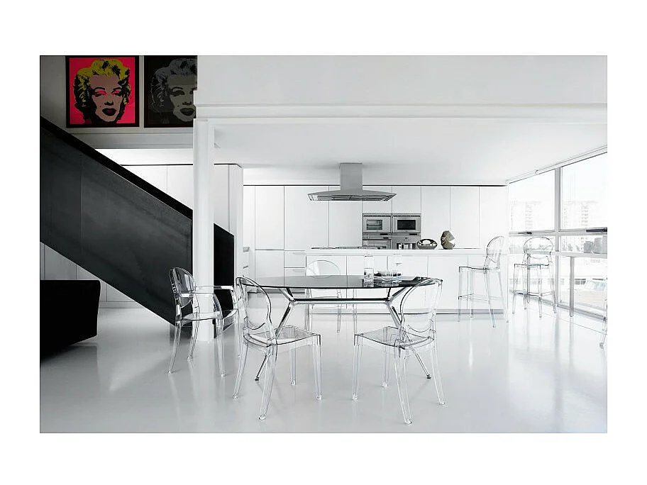 Chaise glossy design avec accoudoirs - IGLOO