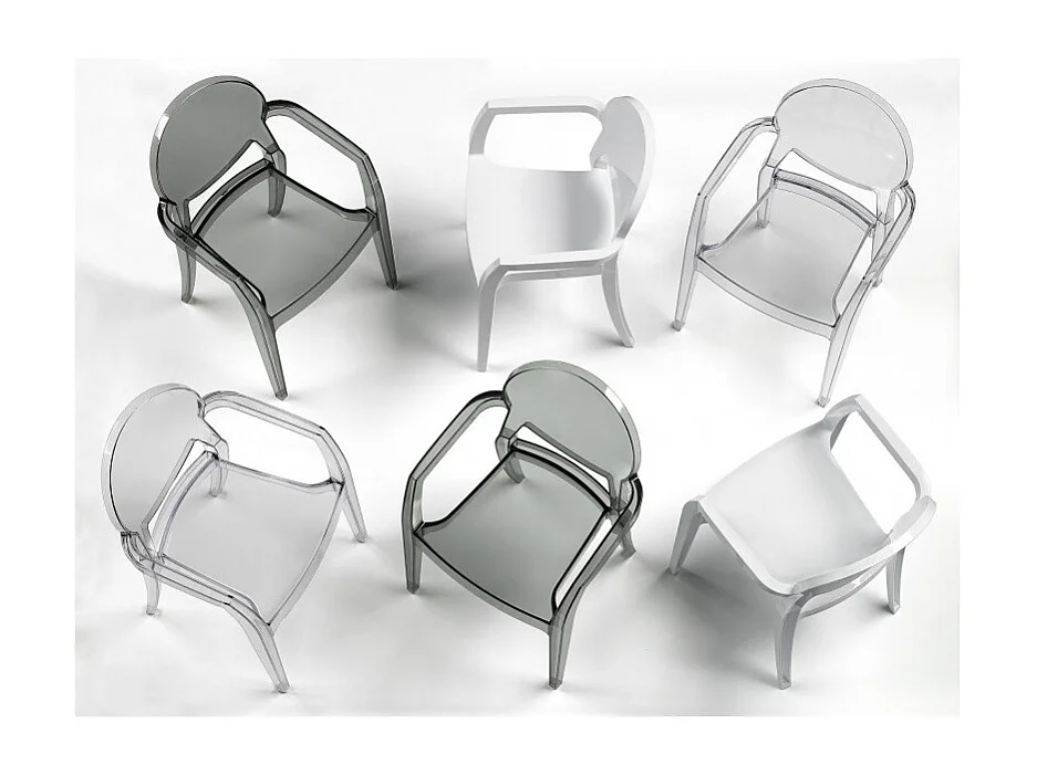 Chaise glossy design avec accoudoirs - IGLOO