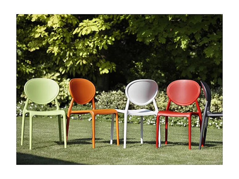 6 Chaises design GIO - Lot de 6 - intérieur et extérieur