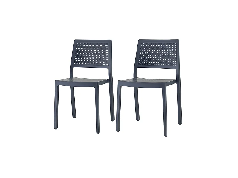 Lot de 2 chaises design EMI pour intérieur ou extérieur - Scab