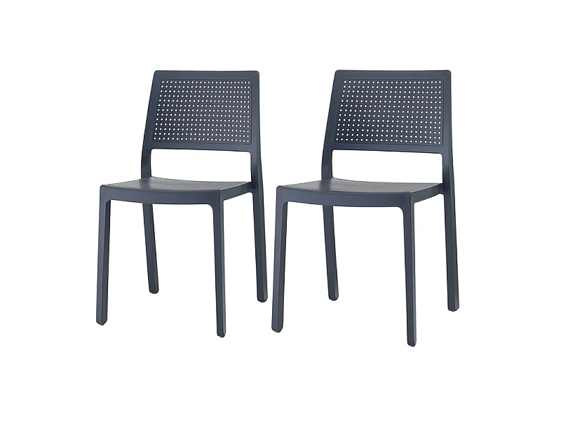 Lot de 2 chaises design EMI pour intérieur ou extérieur - Scab