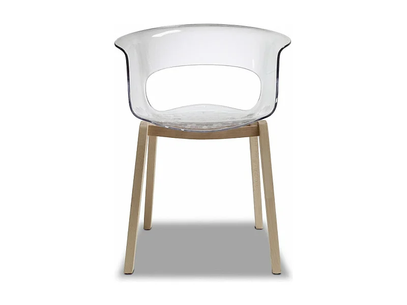 Chaise design avec pieds bois - NATURAL MISS B Antishock - déco originale