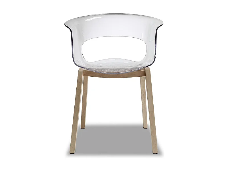 Chaise design avec pieds bois - NATURAL MISS B Antishock - déco originale