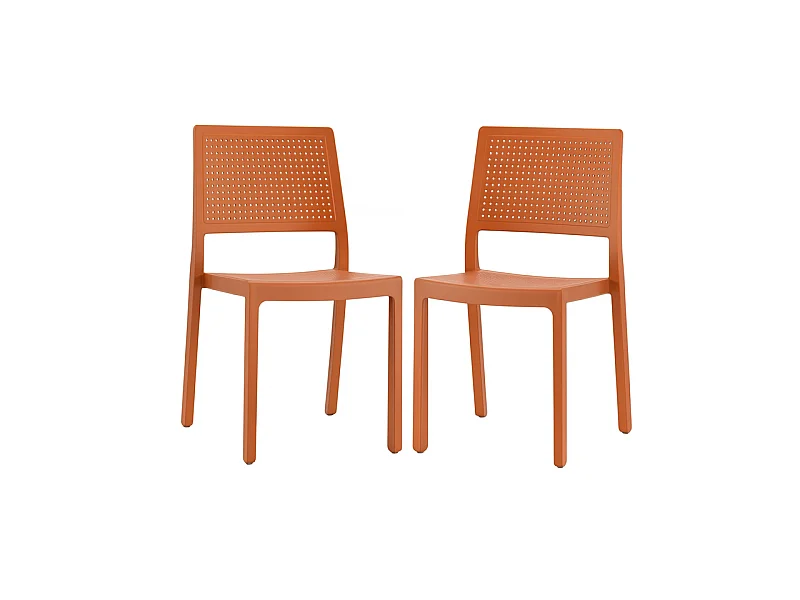 Lot de 2 chaises design EMI pour intérieur ou extérieur - Scab