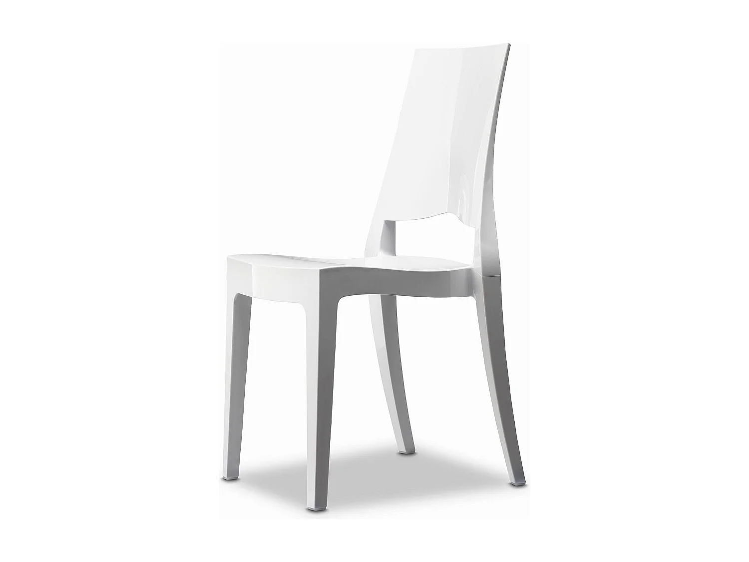 Silla apilable de diseño moderno para cocina bar restaurante Scab Glenda - Blanco