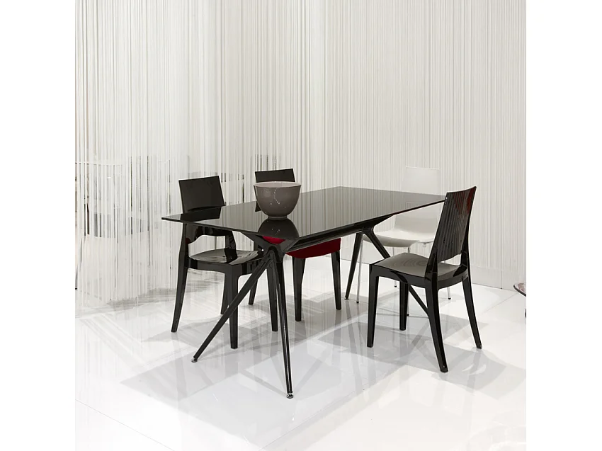 Silla apilable de diseño moderno para cocina bar restaurante Scab Glenda - Blanco