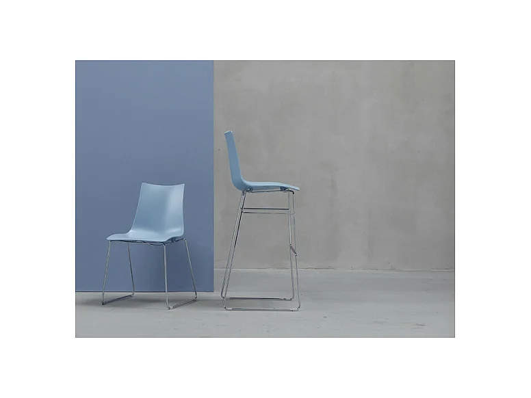 Lot de 2 chaises Zebra avec pied luge par Scab