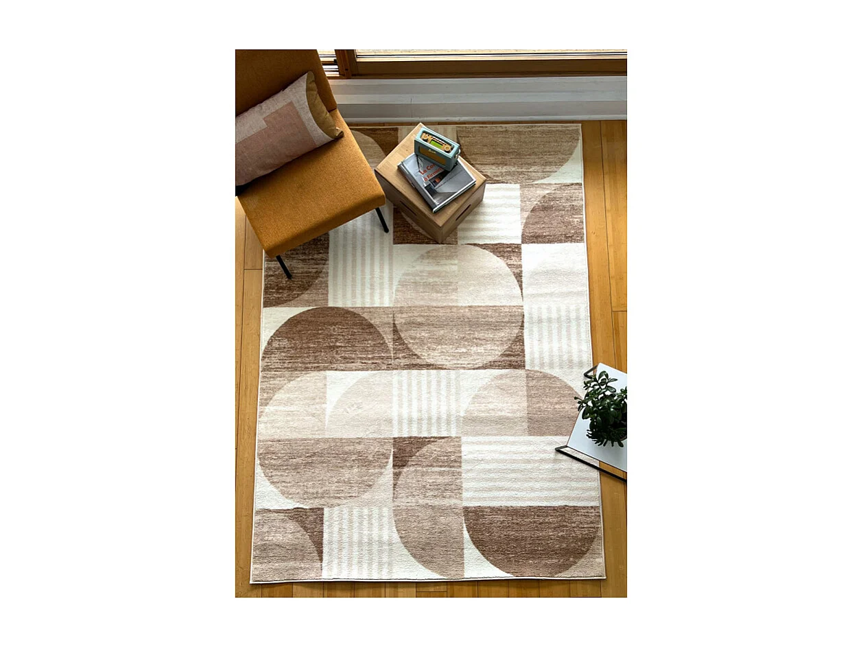 Tapis géométrique - DAKOTA 03 Beige 160*230