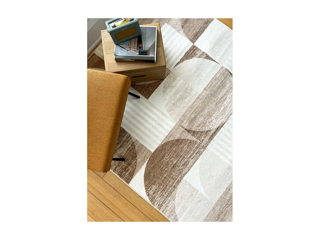 Tapis géométrique - DAKOTA 03 Beige 160*230