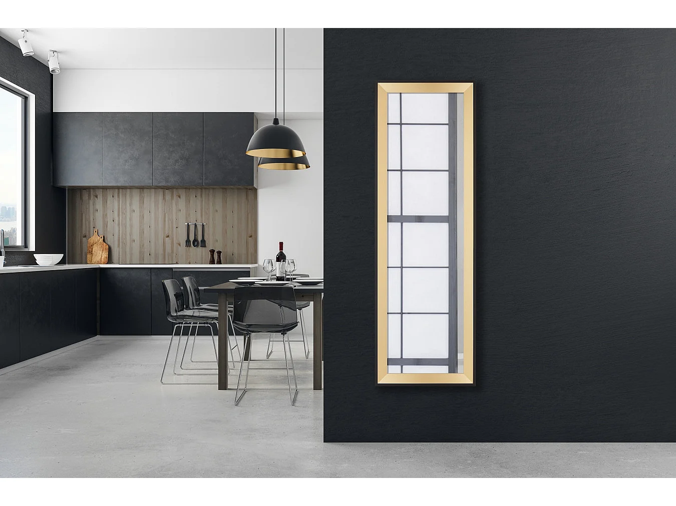 Miroir Bianka rectangulaire en cadre bois