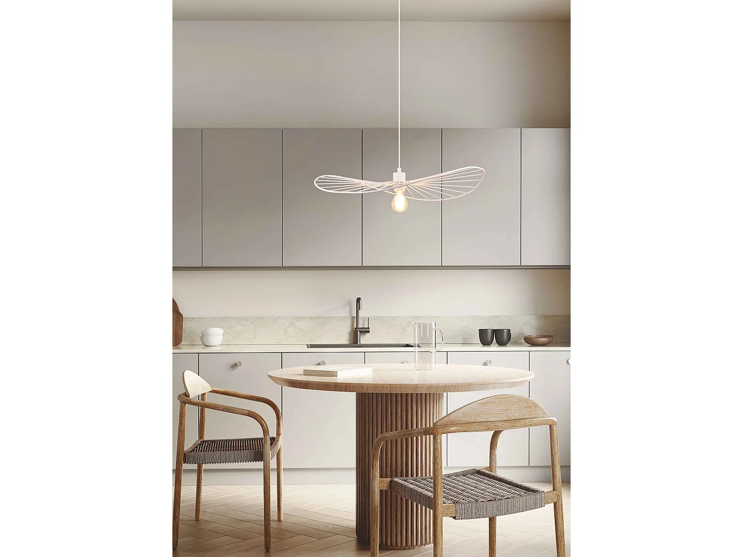 Lampe suspendue design en métal Chapeau