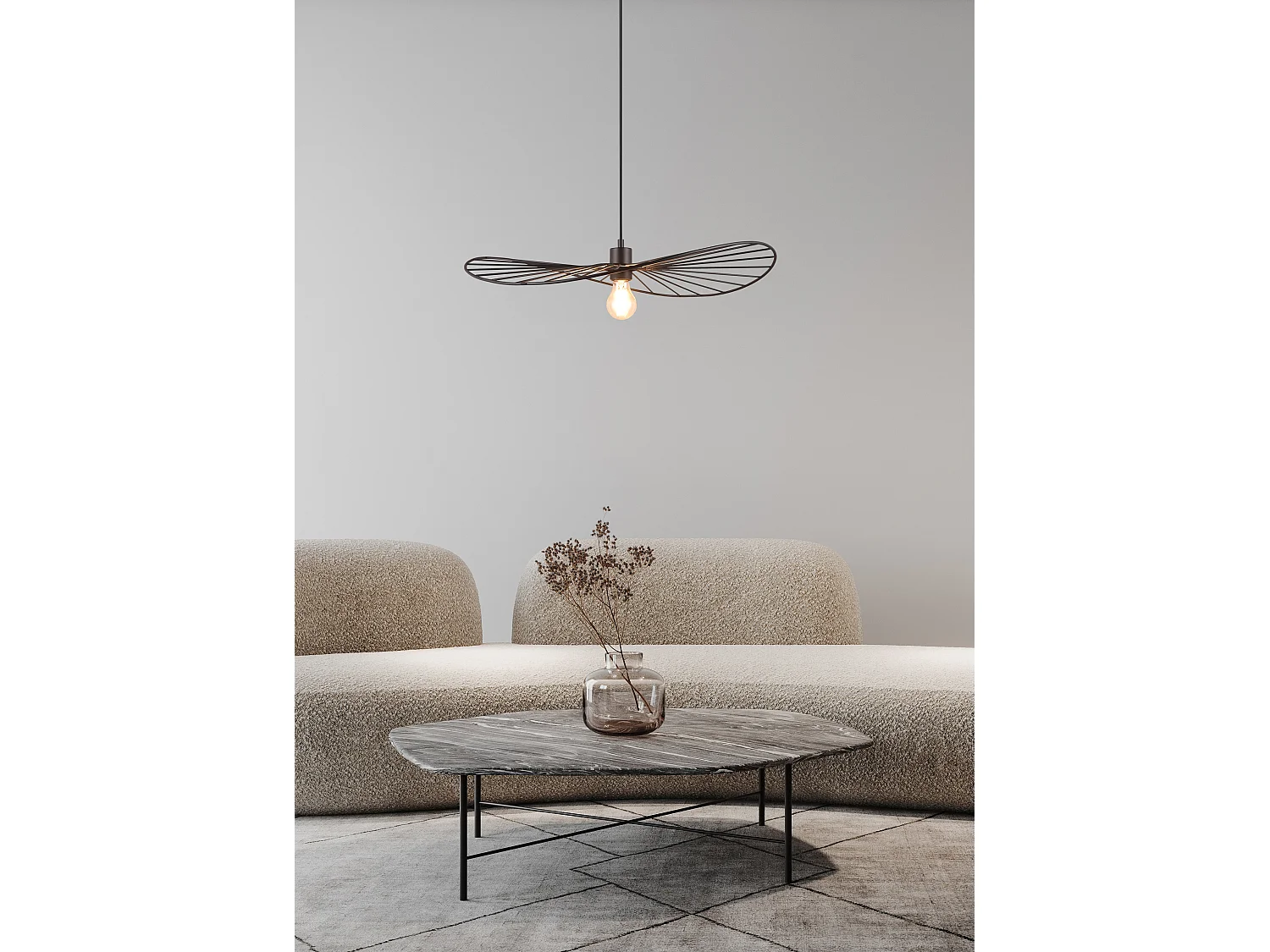 Lampe suspendue design en métal Chapeau