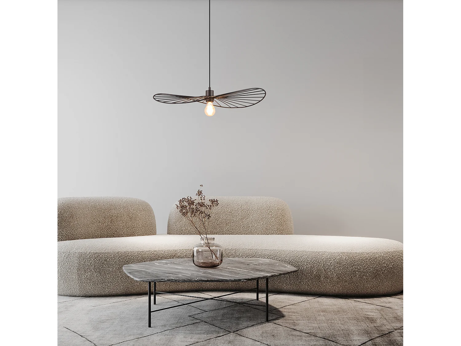 Lampe suspendue design en métal Chapeau