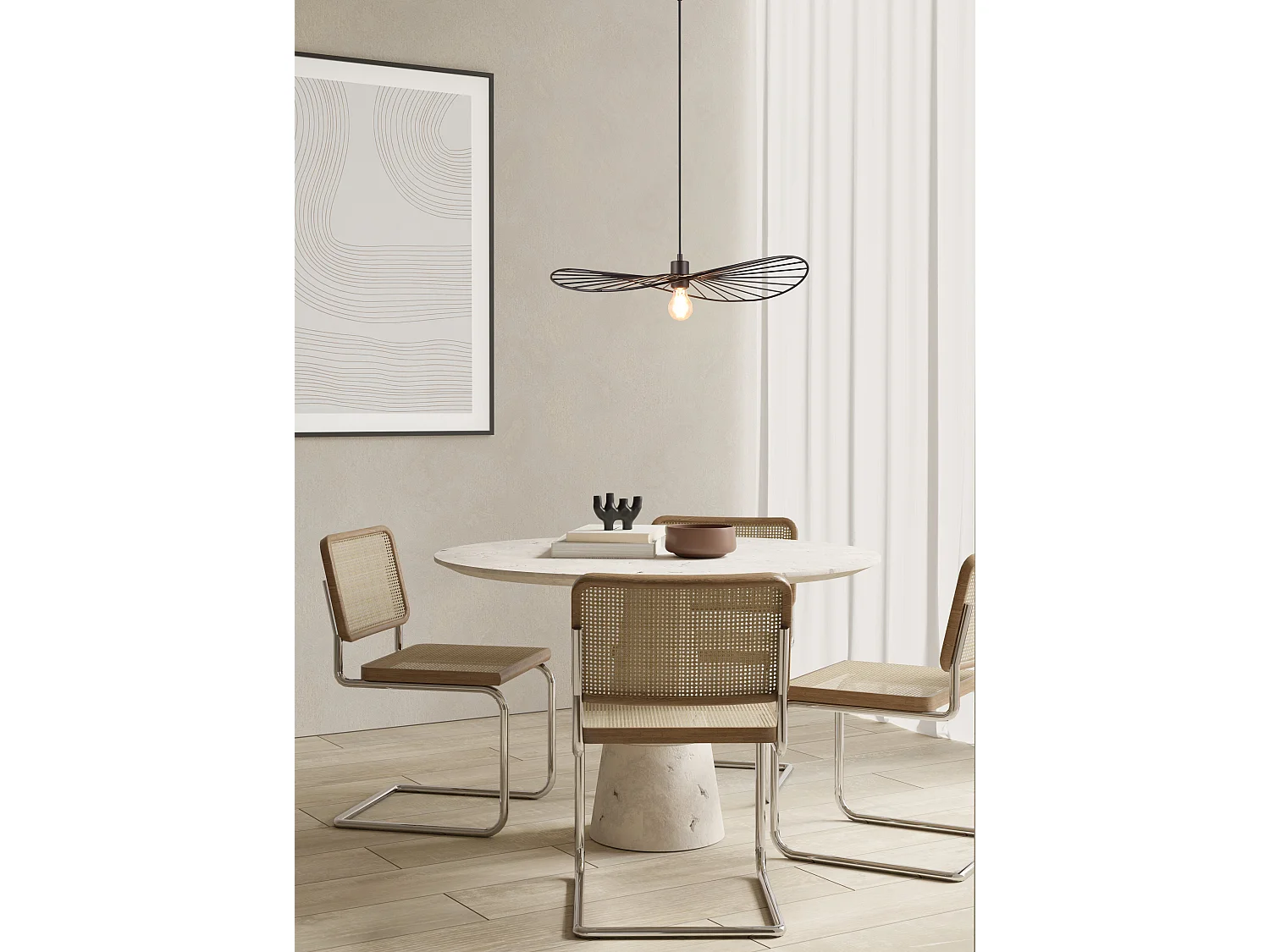 Lampe suspendue design en métal Chapeau