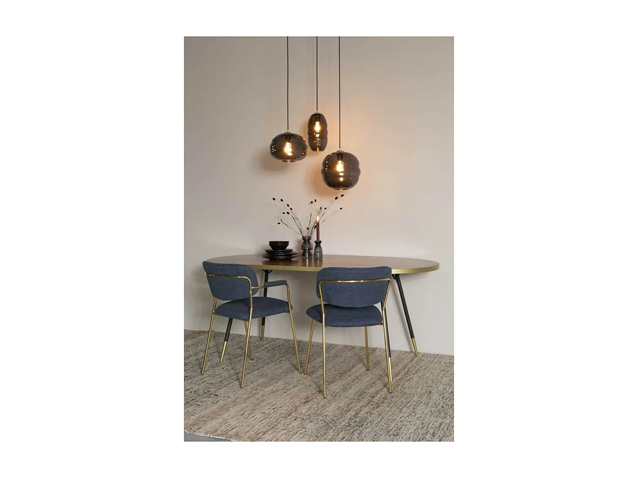 Suspension en verre fumé LAUREN L - Boite à design