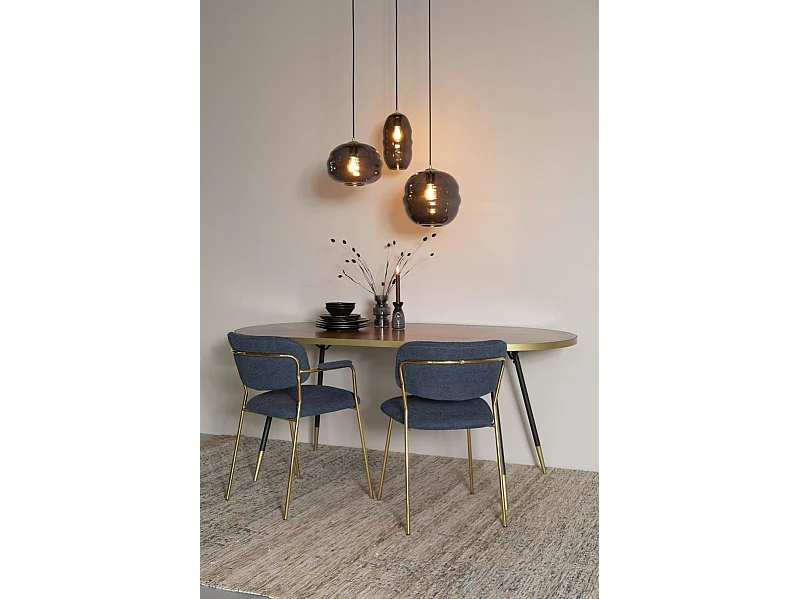 Suspension en verre fumé LAUREN L - Boite à design