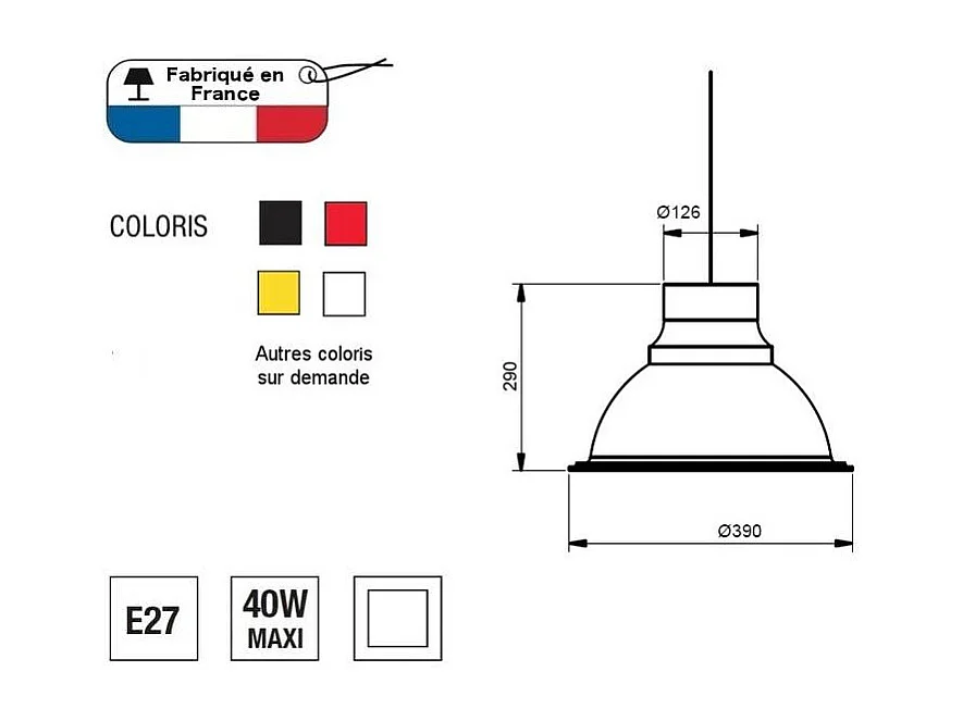 Suspension Loft indus - made in France