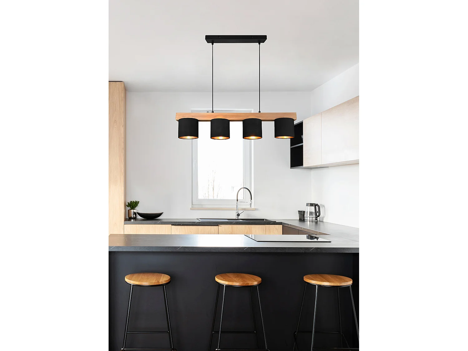 Hanglamp CAMERON - 0x0x150 cm - Naturel