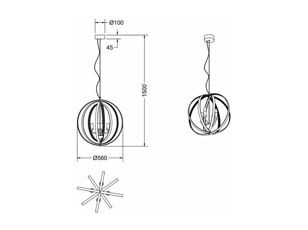 Suspension sphérique Candela