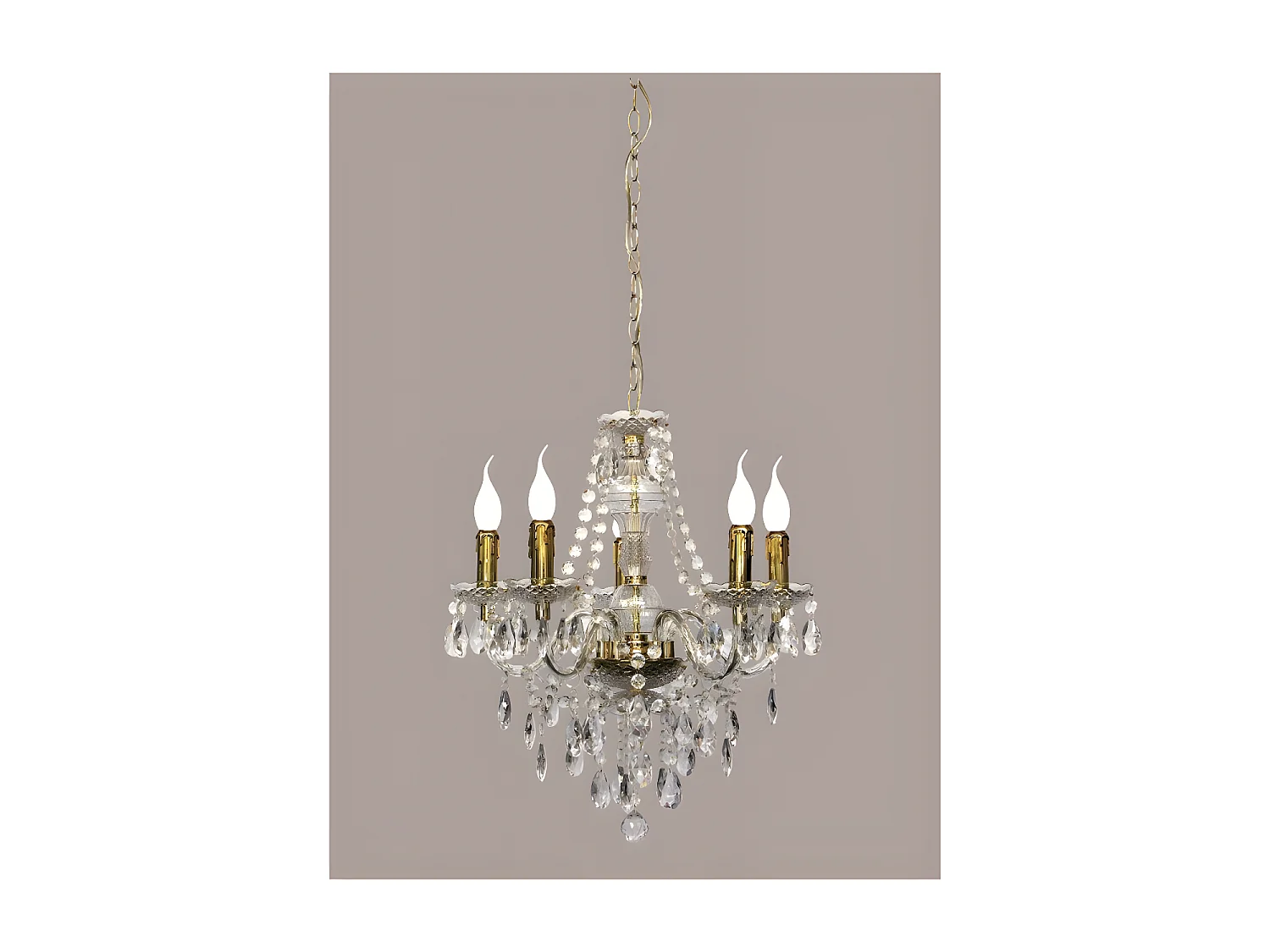 Lustre baroque 5 Lampes