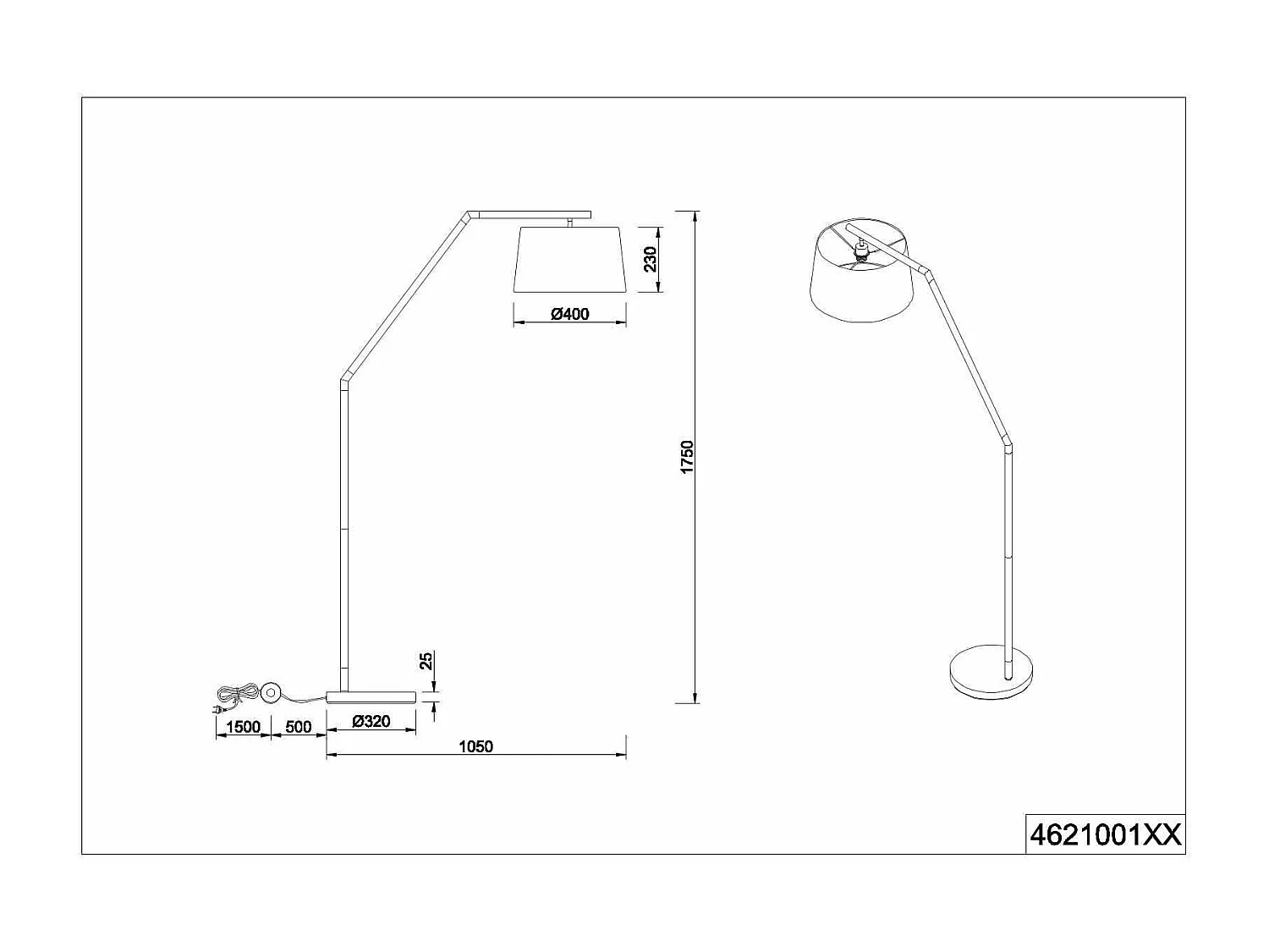Lampadaire design Tracy