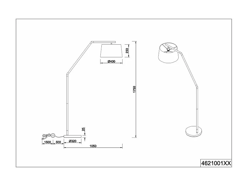 Lampadaire design Tracy
