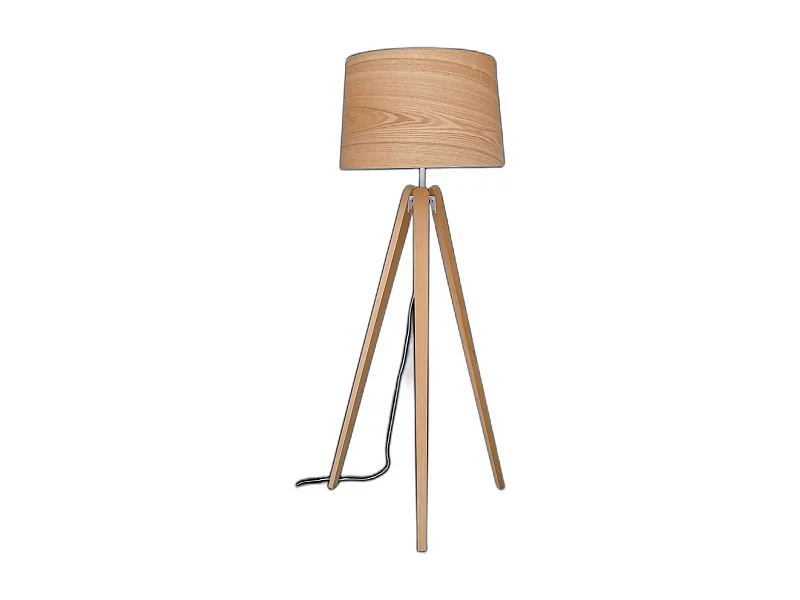 Lampadaire design Essence en bois naturel
