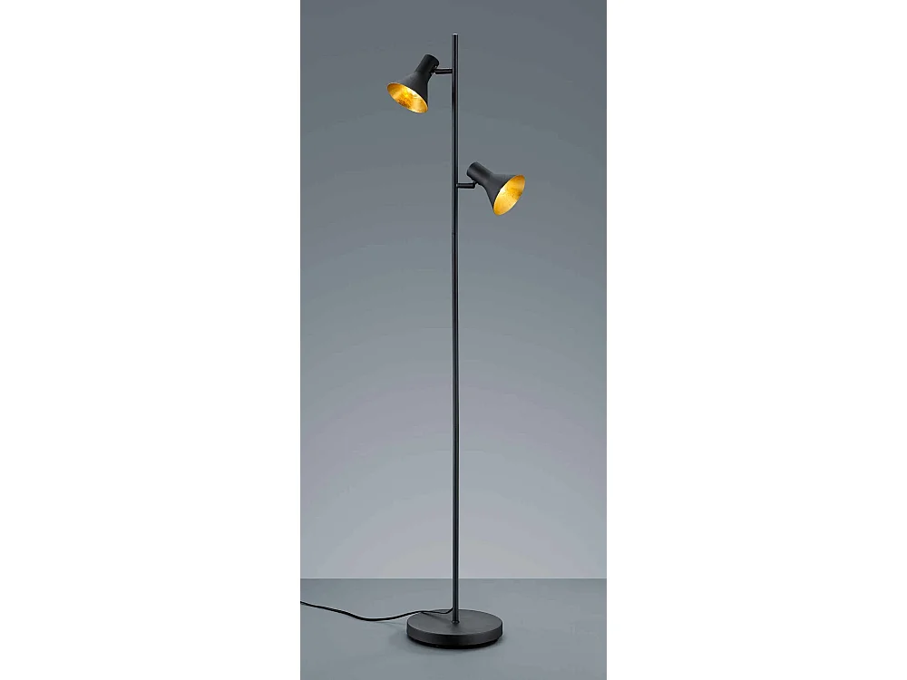 Lampadaire Nina noir et or