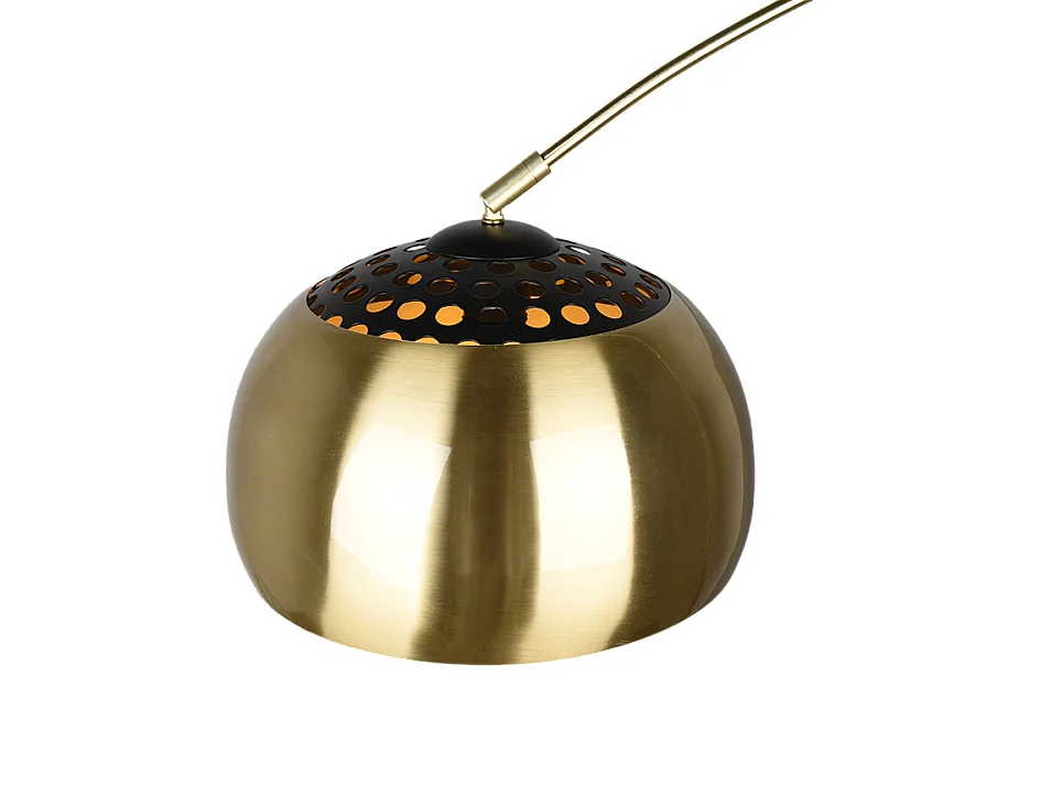 Lampadaire Argentina design en arc métal et marbre