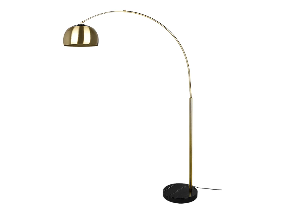 Lampadaire Argentina design en arc métal et marbre