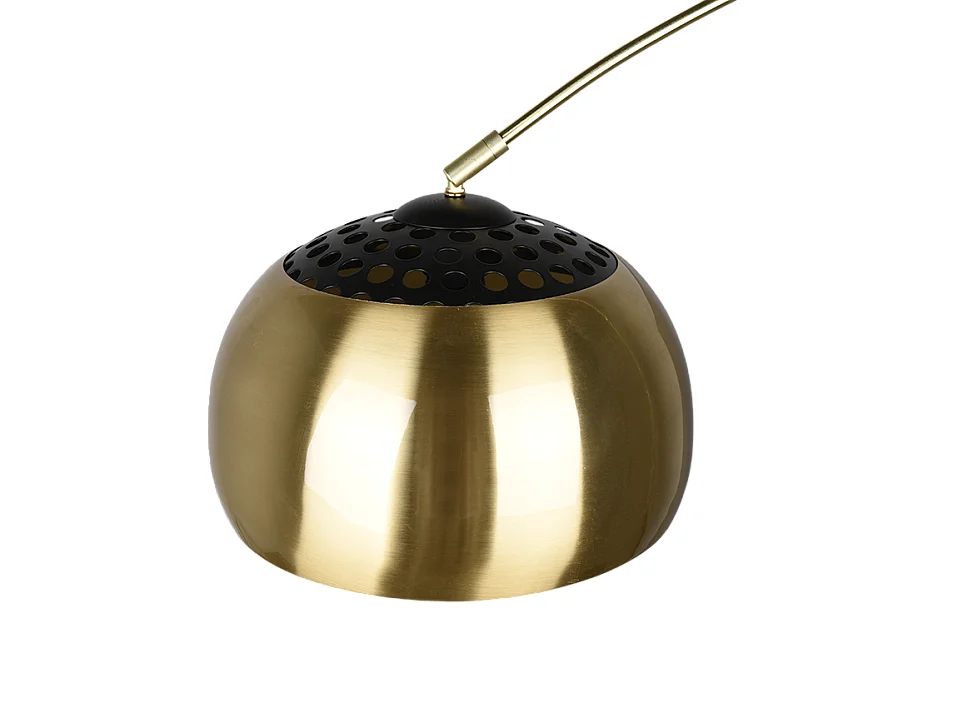 Lampadaire Argentina design en arc métal et marbre