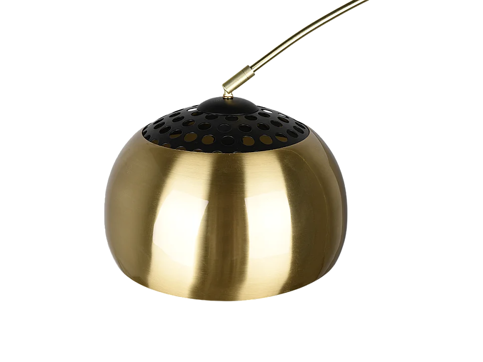 Lampadaire Argentina design en arc métal et marbre