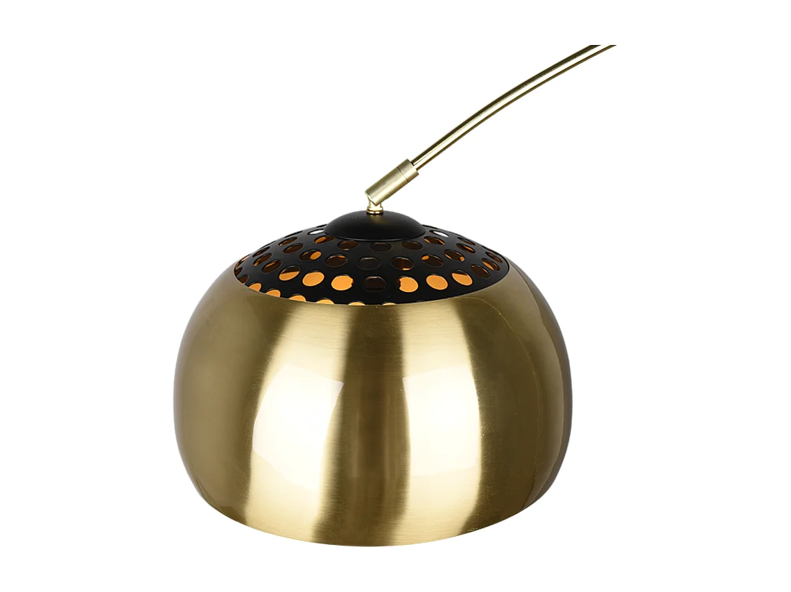 Lampadaire Argentina design en arc métal et marbre