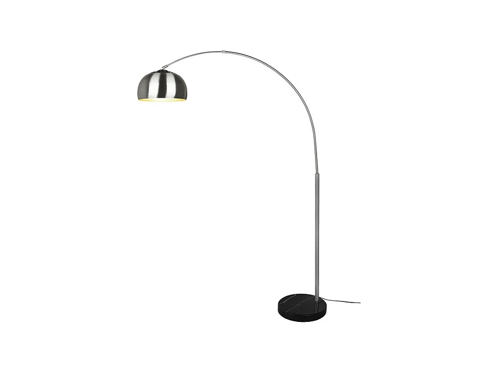 Lampadaire Argentina design en arc métal et marbre