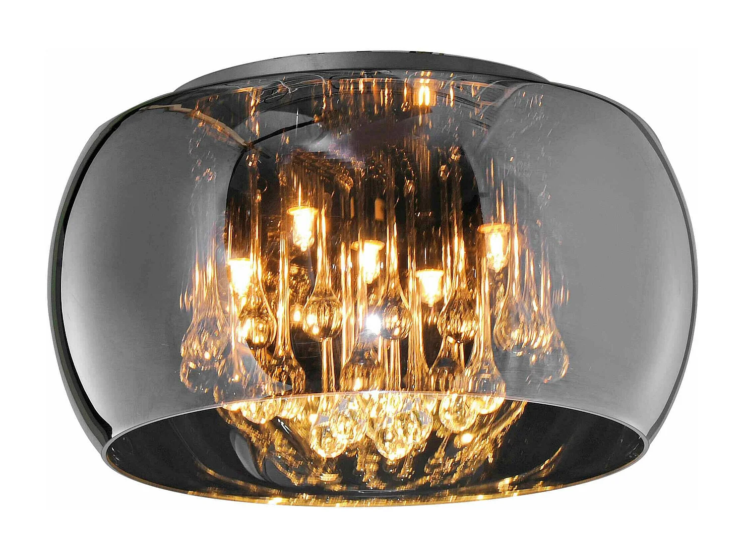 Plafonnier en verre fumé Vapore