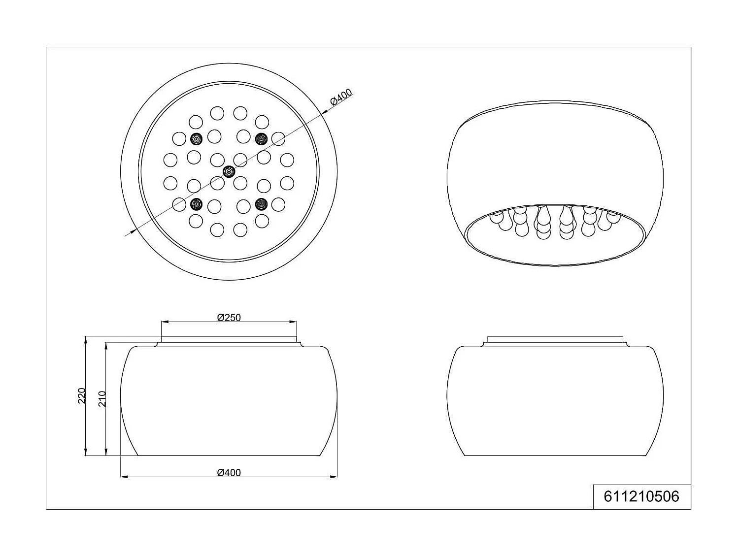 Plafonnier en verre fumé Vapore
