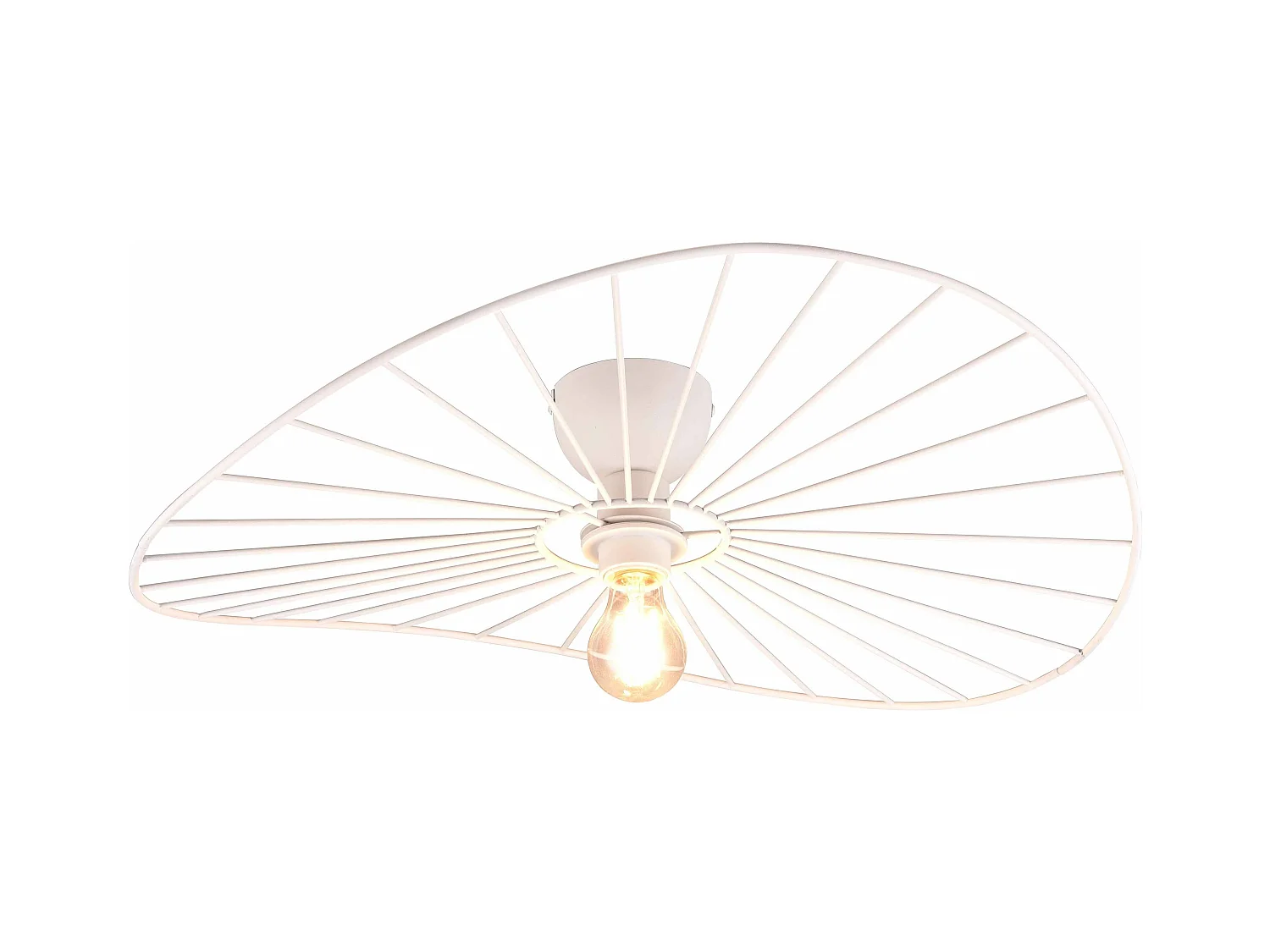 Plafoniera, metallo, bianco, D 60 cm, Chapeau