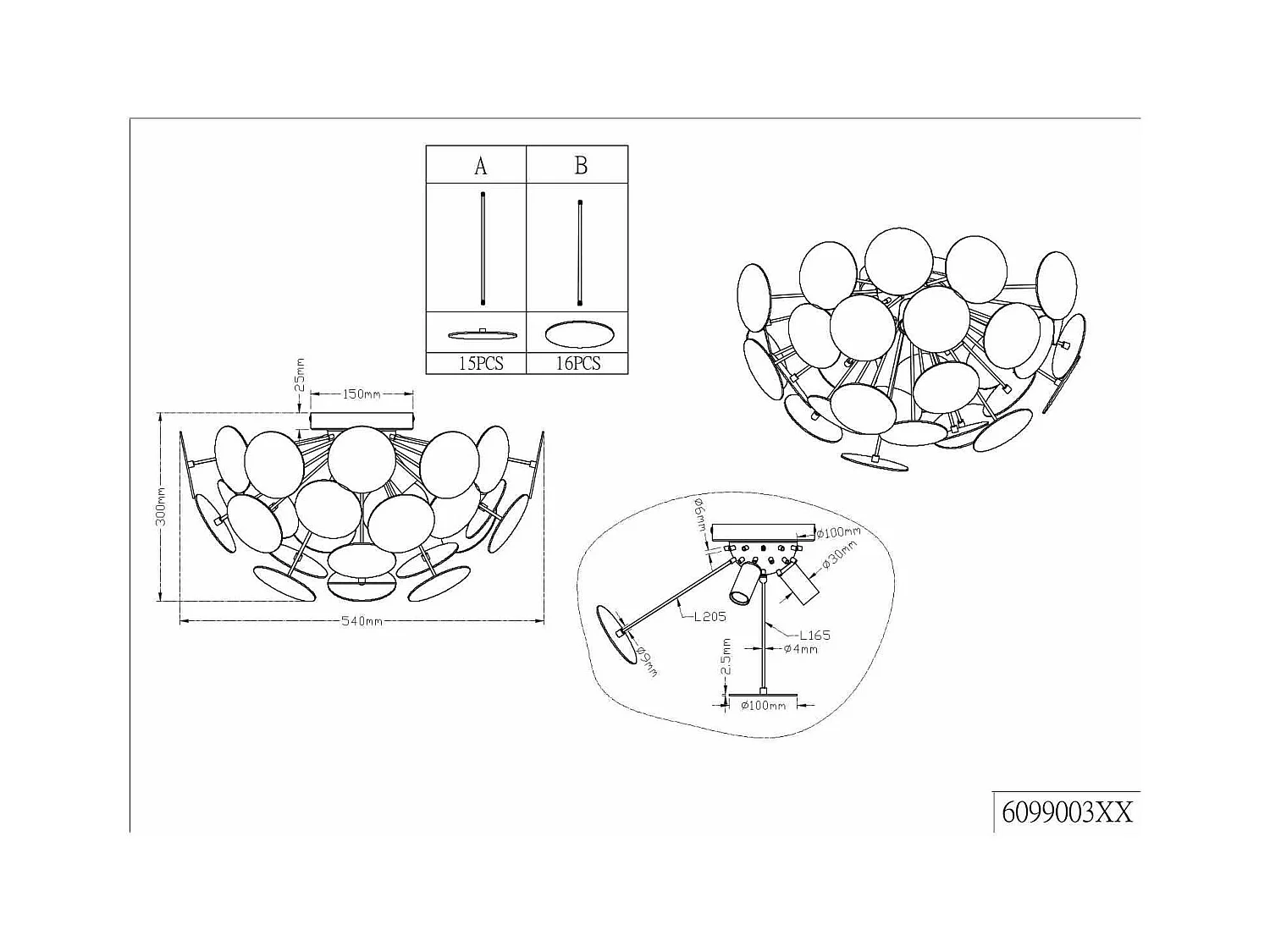 Plafonnier design Discalgo de Trio