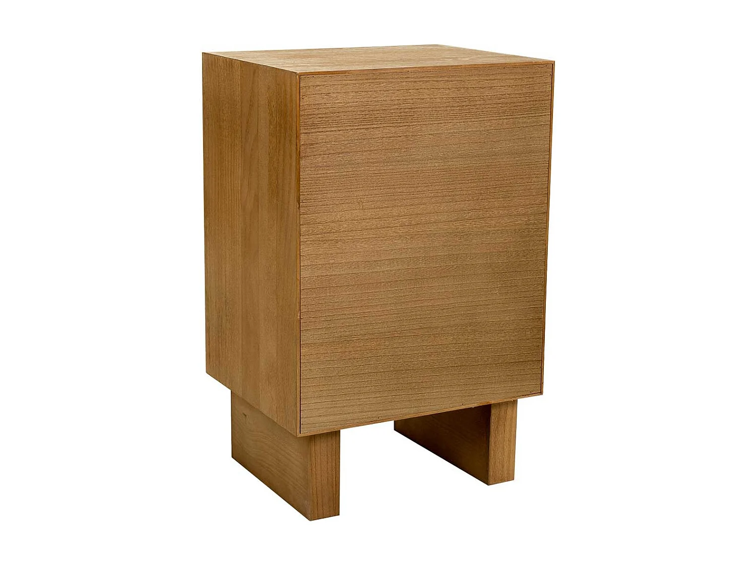 Table de chevet en bois et corde tressée marron 45x36x55h