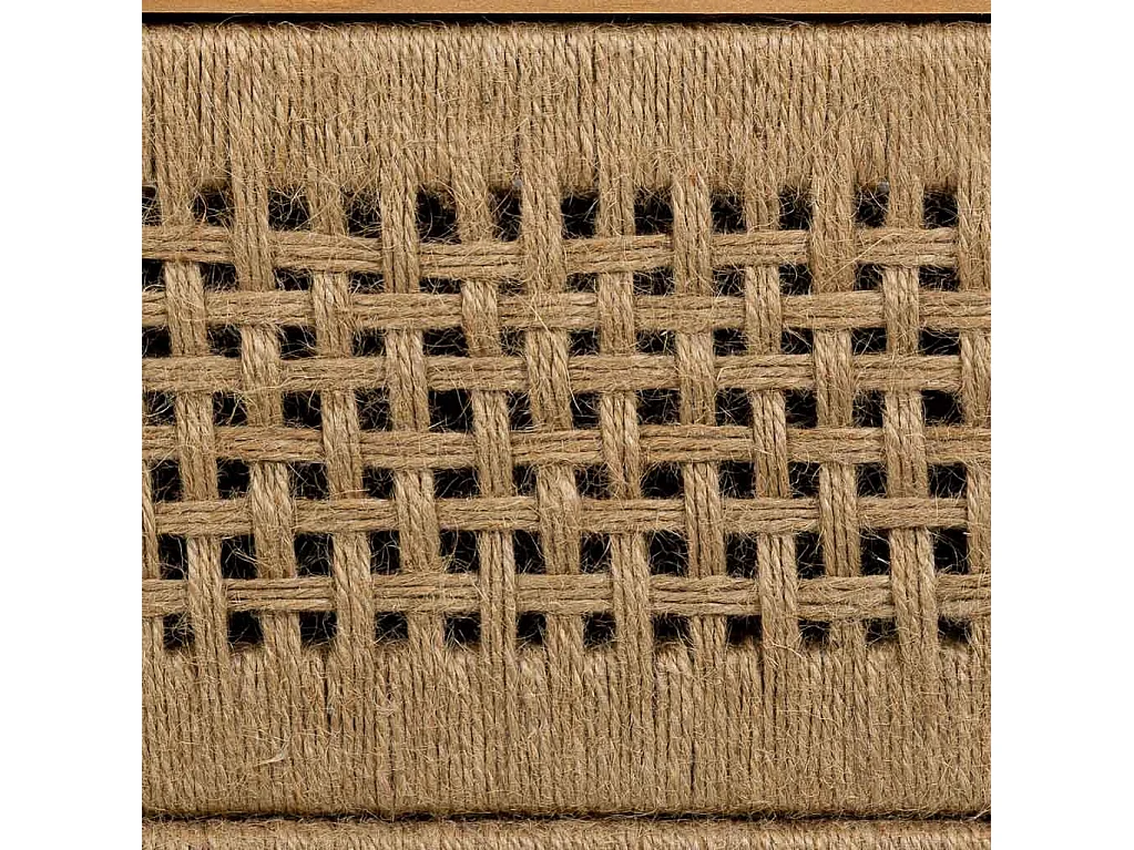Table de chevet en bois et corde tressée marron 45x36x55h