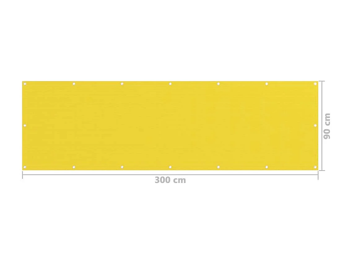 Écran de balcon Jaune 90x300 cm PEHD