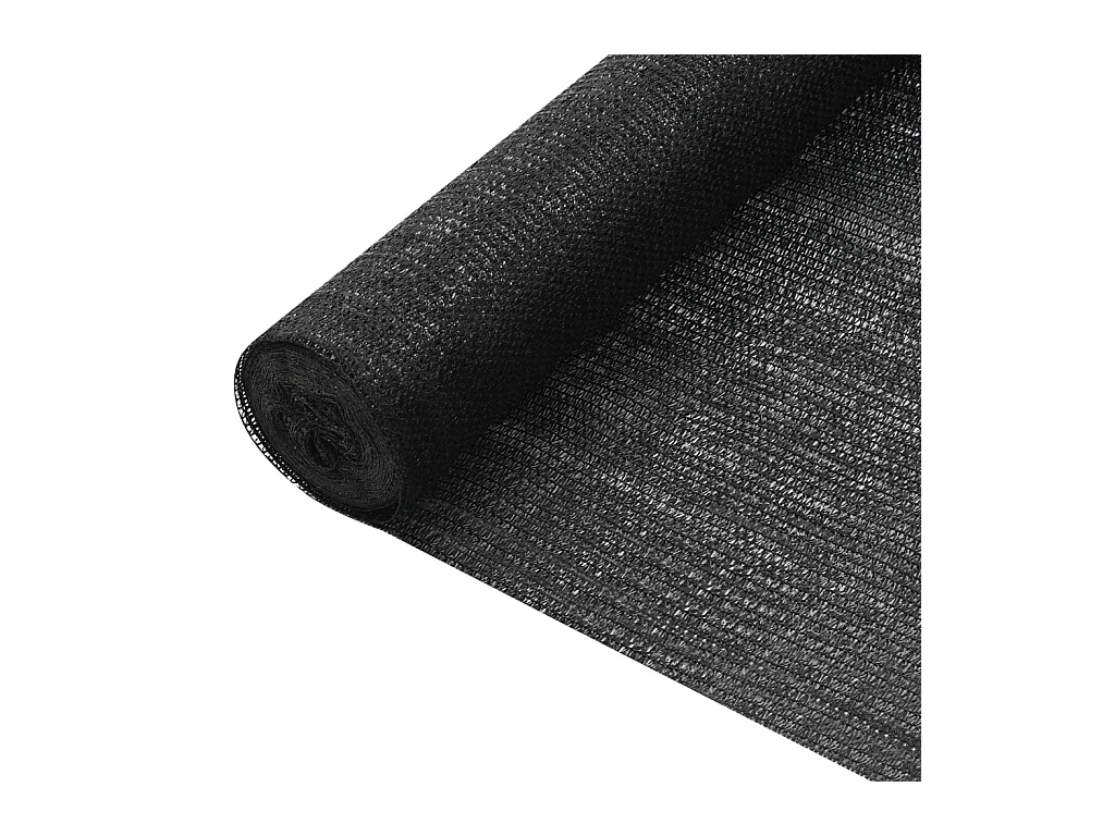 Filet brise-vue Noir 2x25 m PEHD 75 g/m²