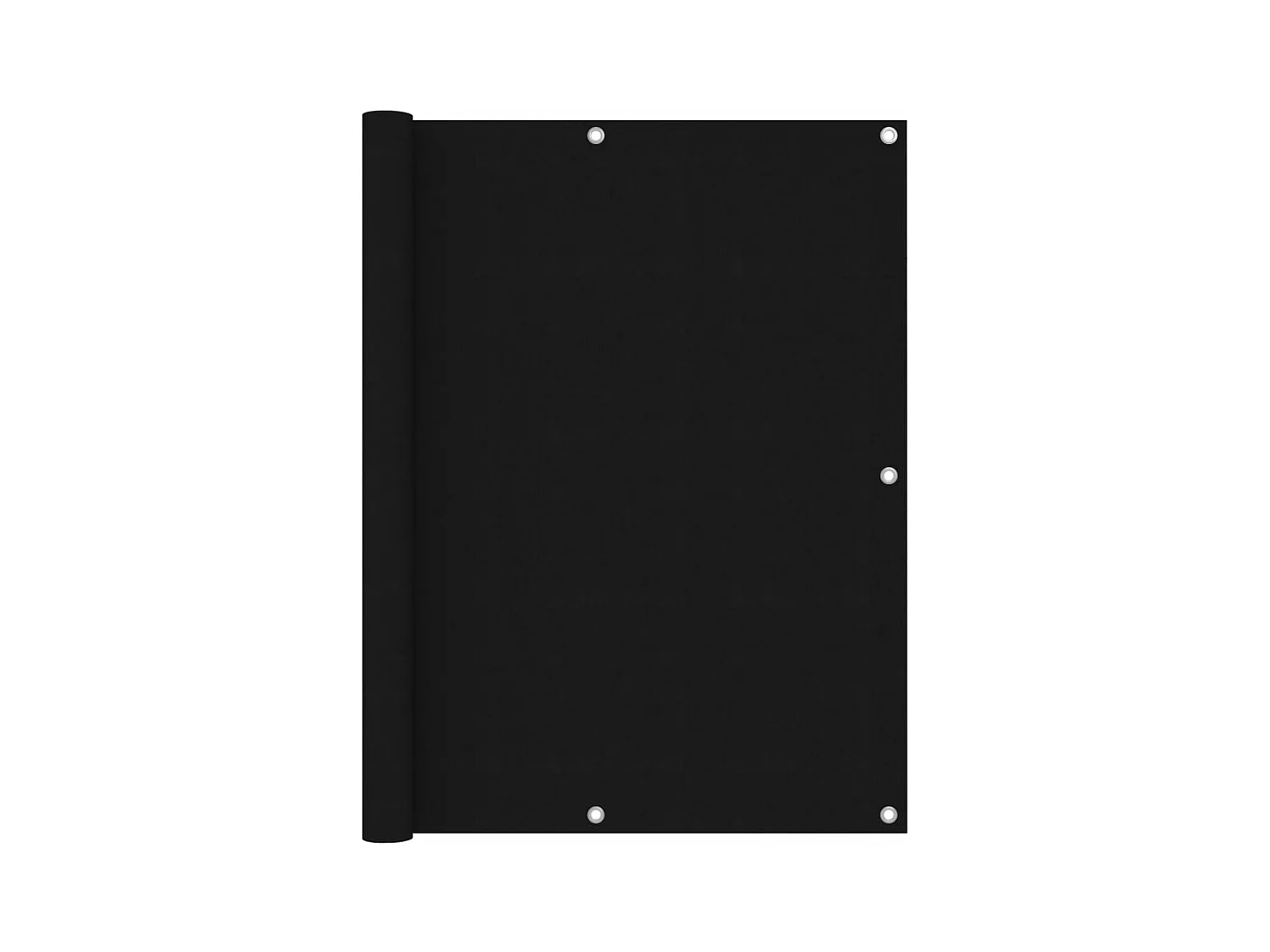 Écran de balcon Noir 120x600 cm Tissu Oxford