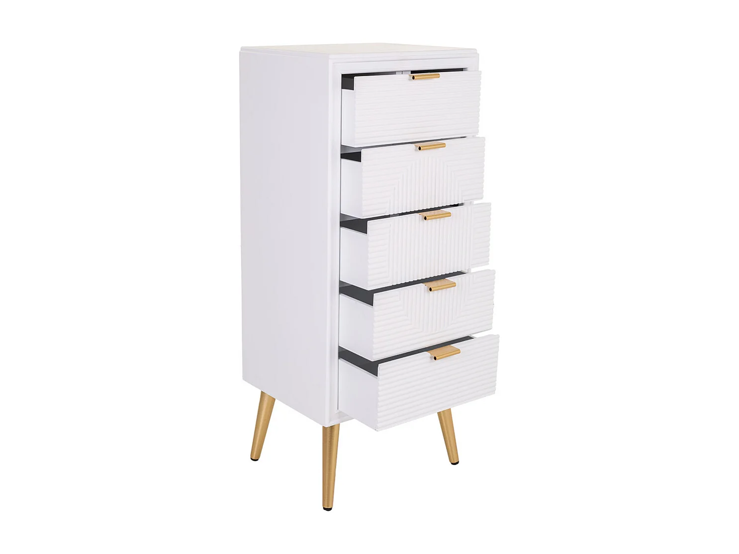 Chiffonier en bois blanc 42x36,5x100,5h