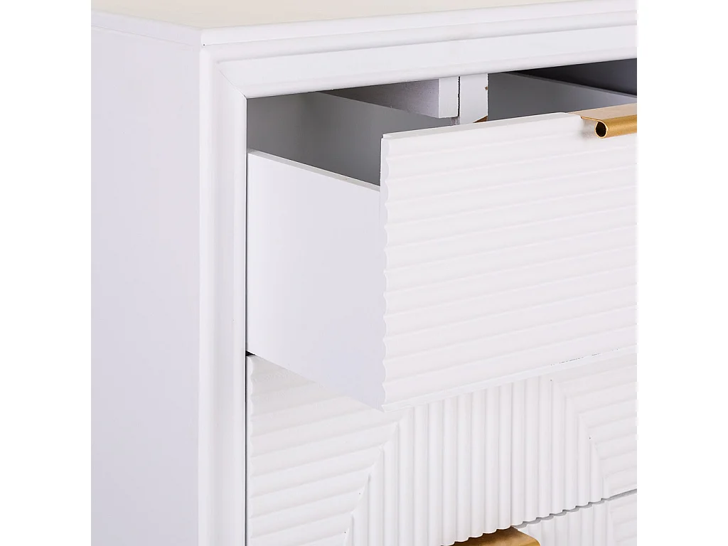 Chiffonier en bois blanc 42x36,5x100,5h