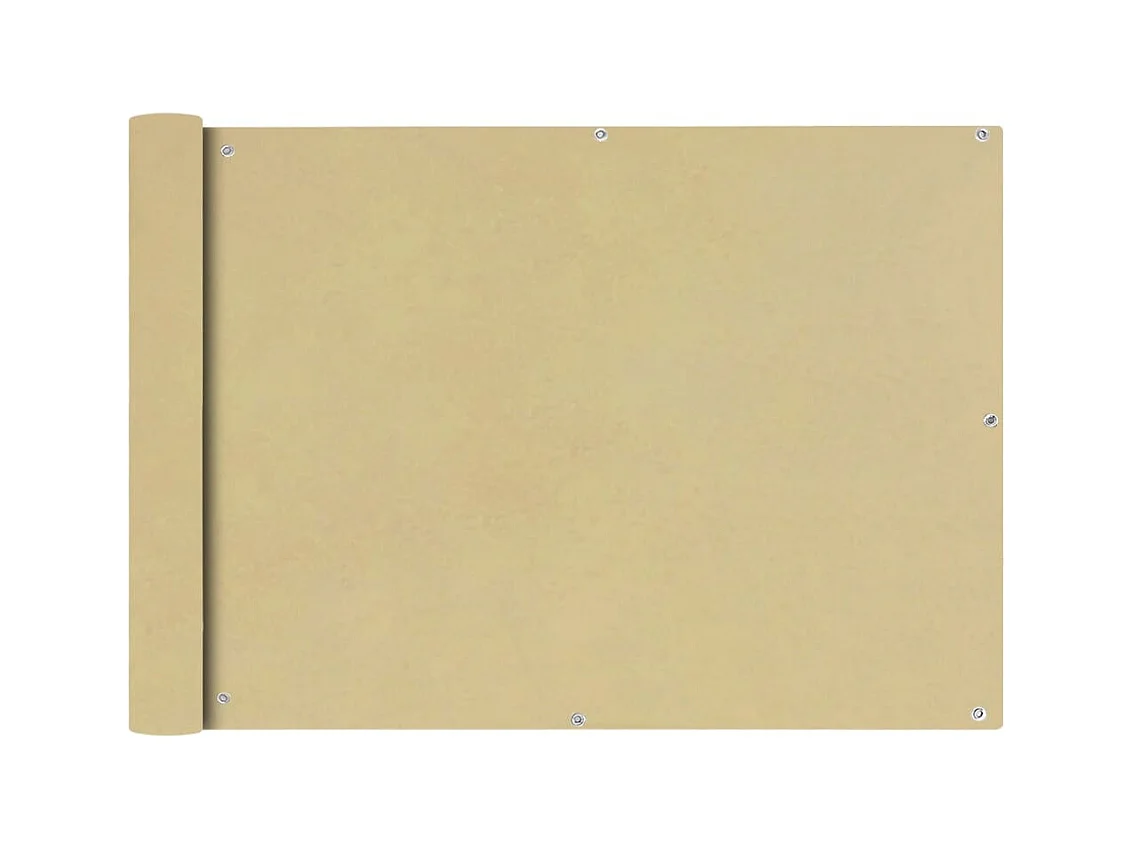 Écran de balcon en tissu Oxford 75x600 cm Beige