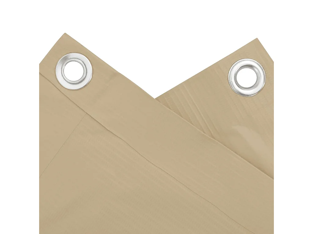 Écran de balcon en tissu Oxford 75x600 cm Beige