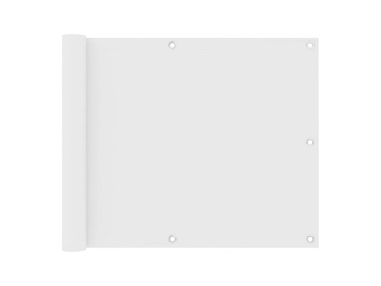 Écran de balcon Blanc 75x600 cm Tissu Oxford